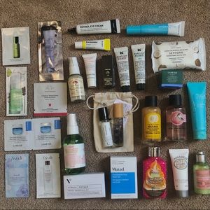 Samples + Minis Bundle: 30 Skincare, Haircare, Body and Aroma Products
